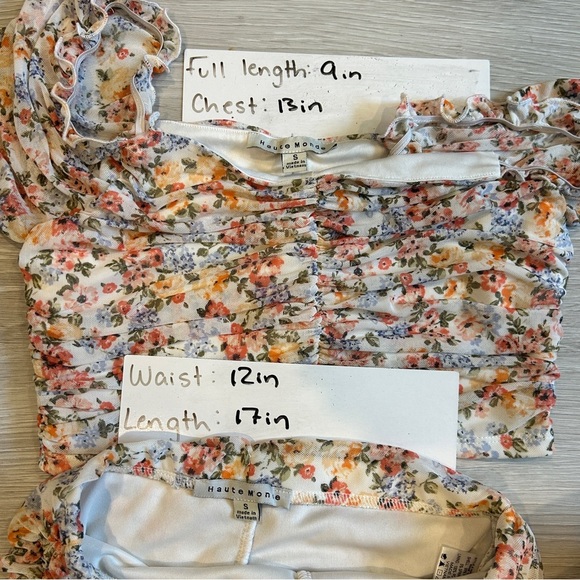 Haute Monde Women’s Floral Cropped Two Piece Set - S - Picture 7 of 7